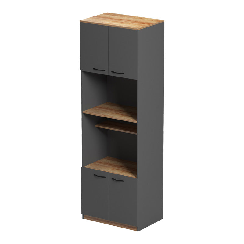 Ντουλάπα κουζίνας Rowan pakoworld σε ανθρακί-oak απόχρωση 60x42x182εκ