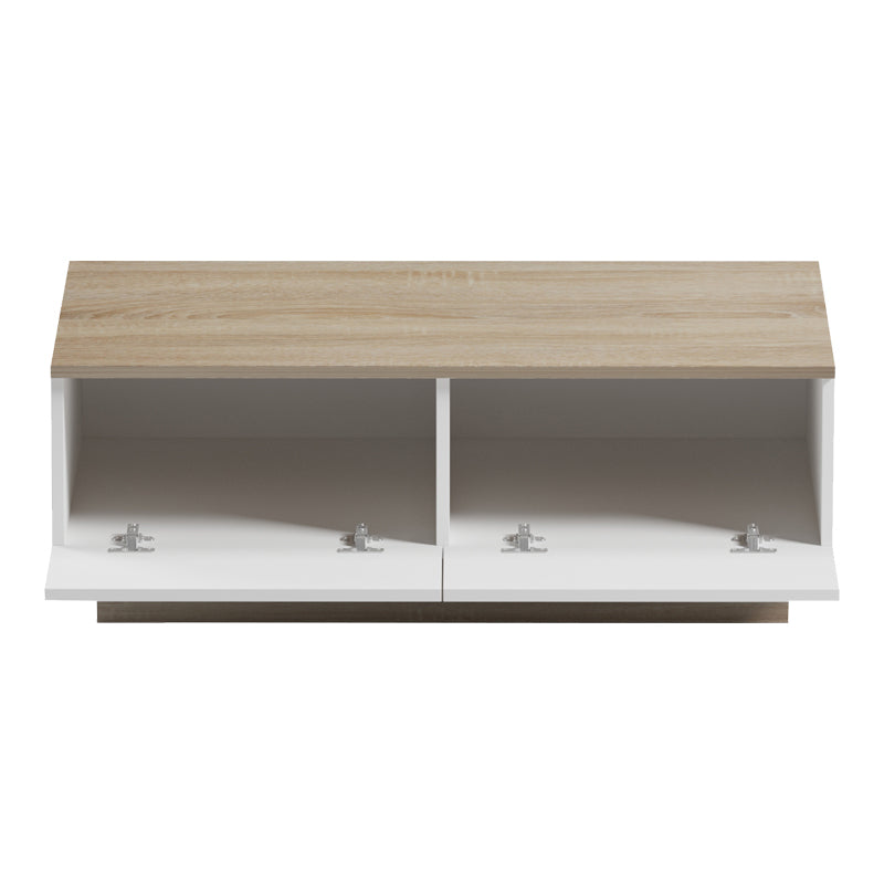 Τραπέζι σαλονιού Winey pakoworld σε sonoma-λευκή απόχρωση 90x60x31.5εκ