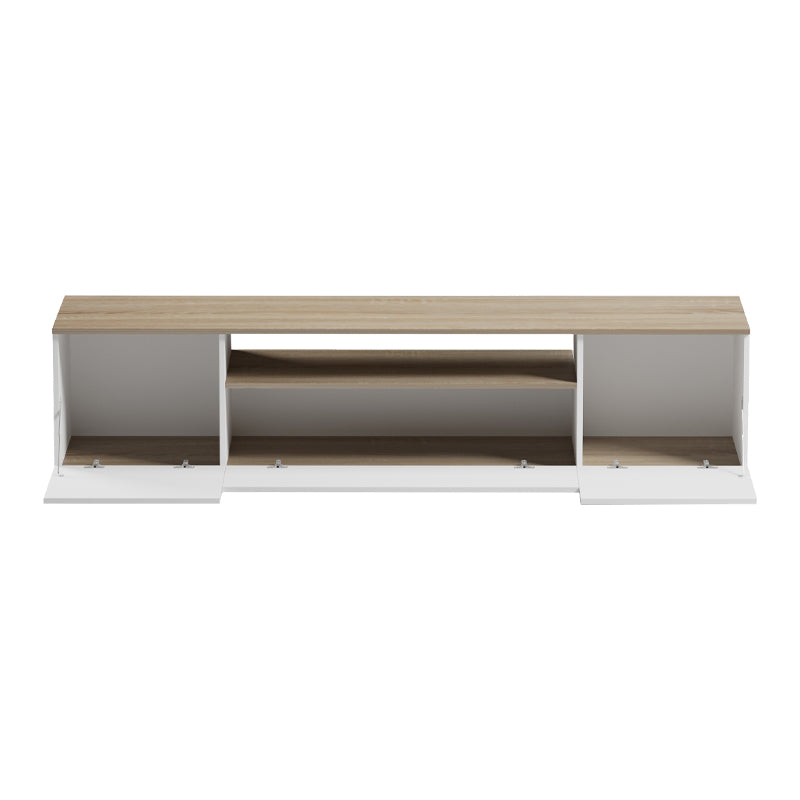 Έπιπλο τηλεόρασης Winey pakoworld σε sonoma-λευκή απόχρωση 180x44.5x44.5εκ