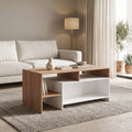 Τραπέζι σαλονιού Consa pakoworld sonoma - λευκό 120x60x53.6εκ