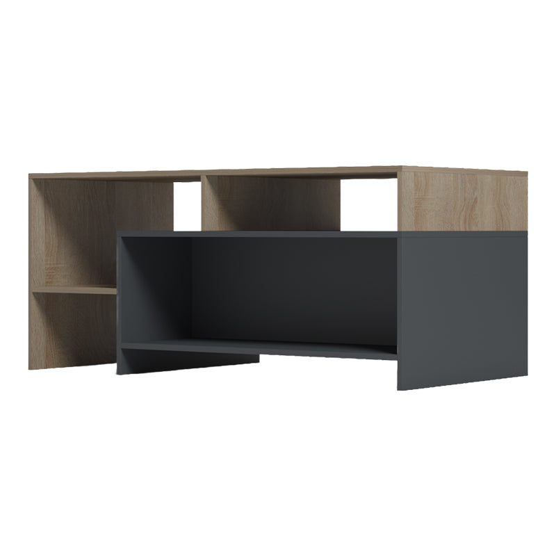 Τραπέζι σαλονιού Consa pakoworld sonoma - ανθρακί 120x60x53.6εκ