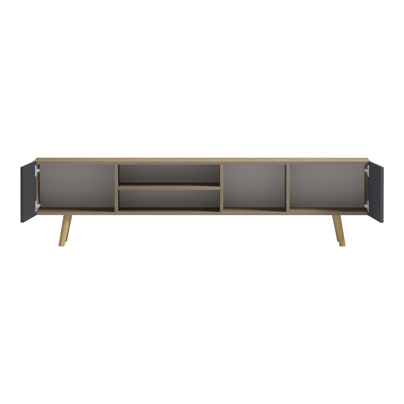 Έπιπλο τηλεόρασης Osclo pakoworld sonoma-ανθρακί 160x30x41εκ