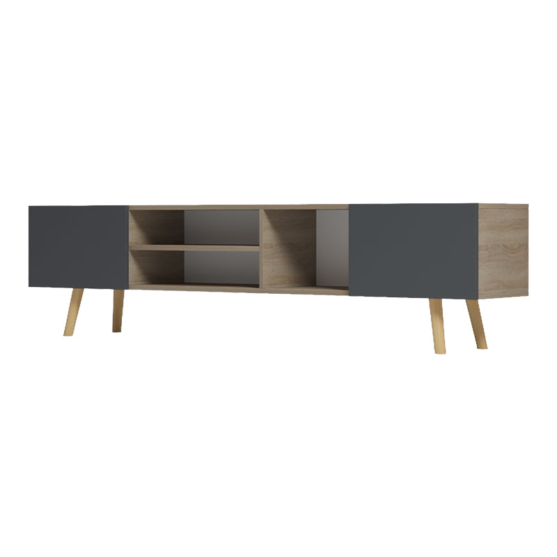 Έπιπλο τηλεόρασης Osclo pakoworld sonoma-ανθρακί 160x30x41εκ