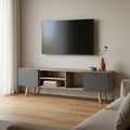 Έπιπλο τηλεόρασης Osclo pakoworld sonoma-ανθρακί 160x30x41εκ