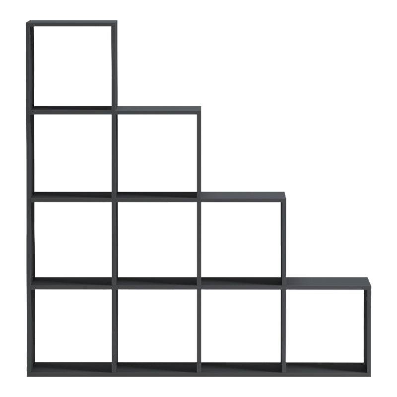 Βιβλιοθήκη Scala pakoworld ανθρακί 129.5x29x129.5εκ