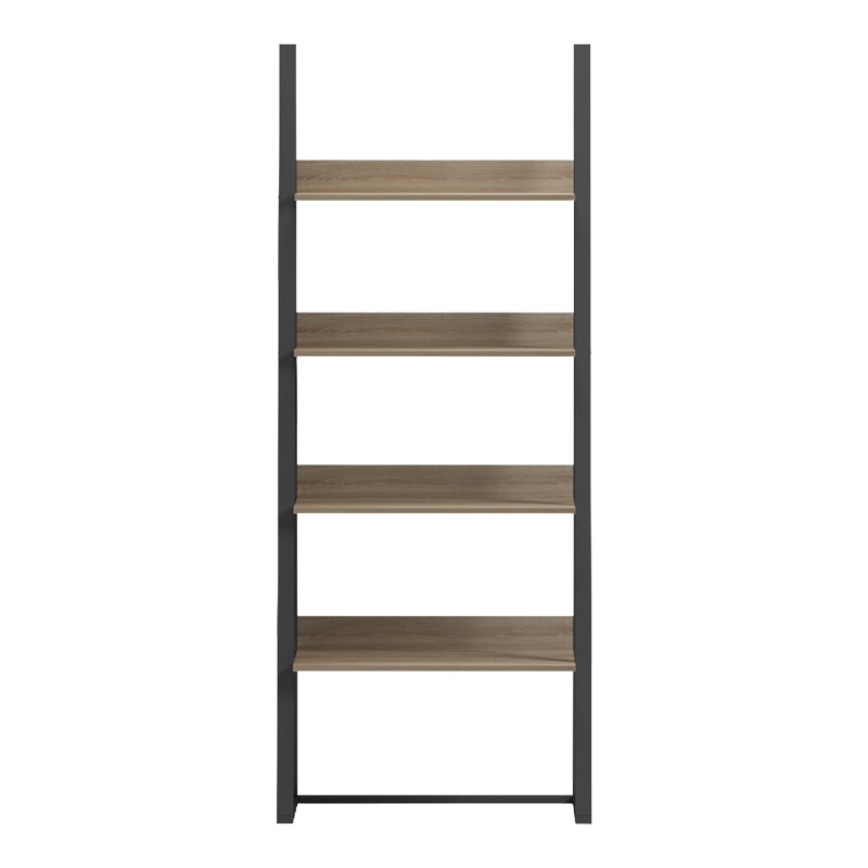 Βιβλιοθήκη-Ραφιέρα Alfa pakoworld sonoma-μαύρο μέταλλο 75x36x185εκ