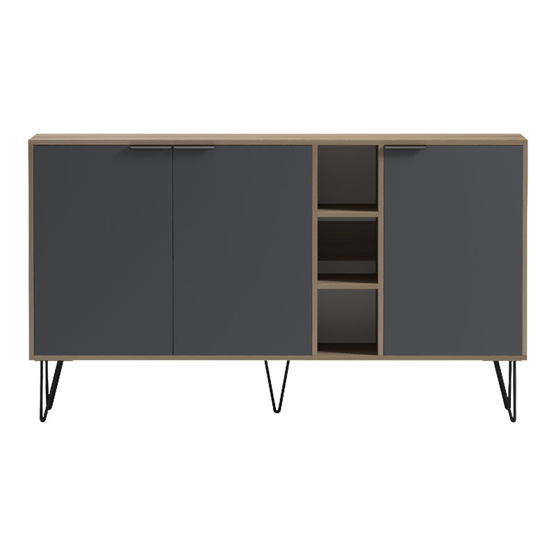 Μπουφές Balain pakoworld sonoma-ανθρακί 142x35.5x83εκ