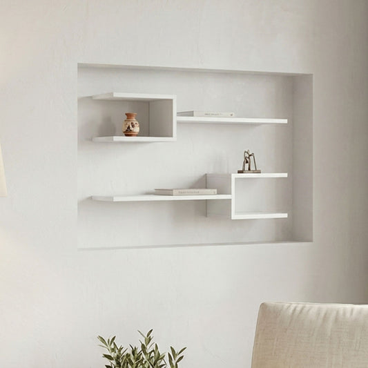 Ραφιέρα τοίχου Galler pakoworld λευκό 79x19.5x18εκ