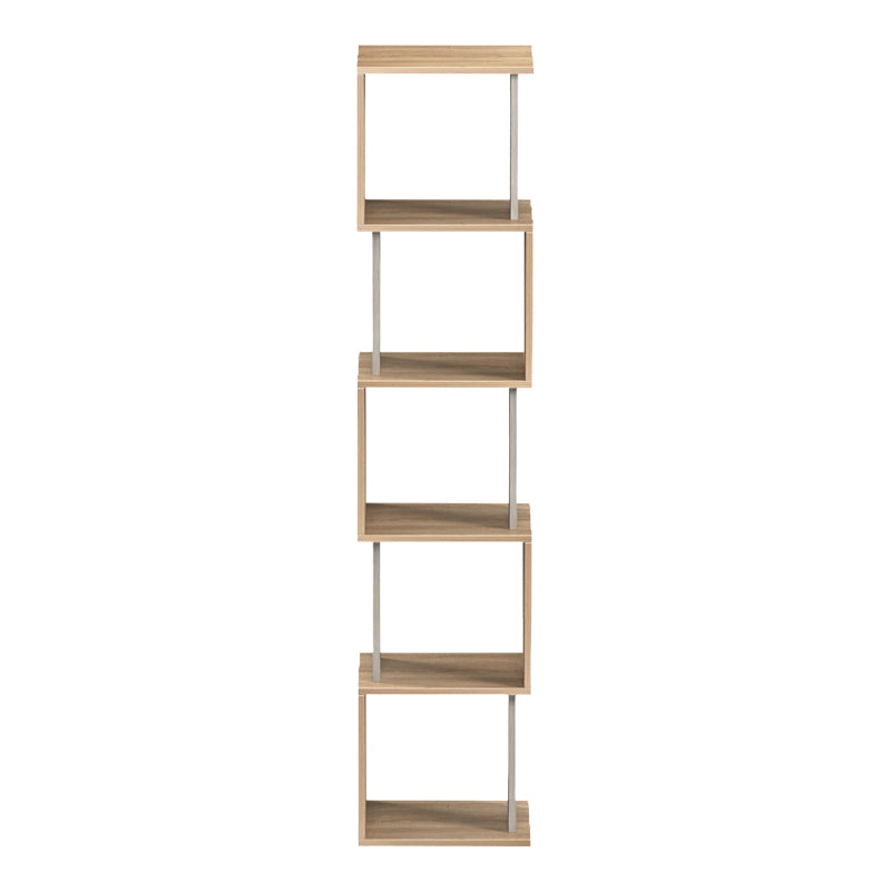 Βιβλιοθήκη Cubik pakoworld sonoma- γκρι μπεζ οψη μαρμάρου 35x30x161εκ