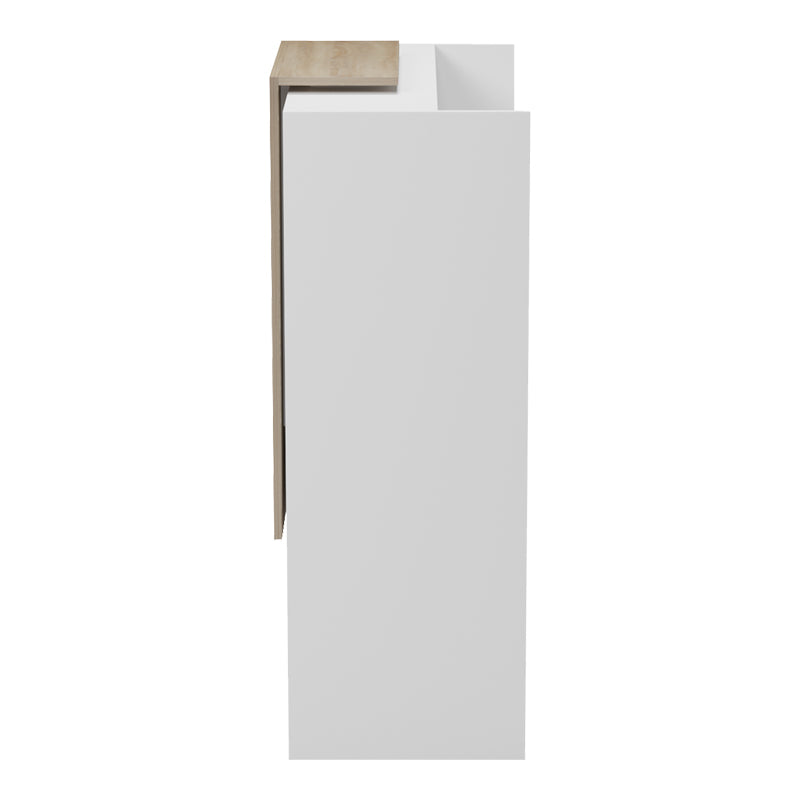 Γραφείο reception Zowel pakoworld με led λευκό - sonoma 90x40x110εκ