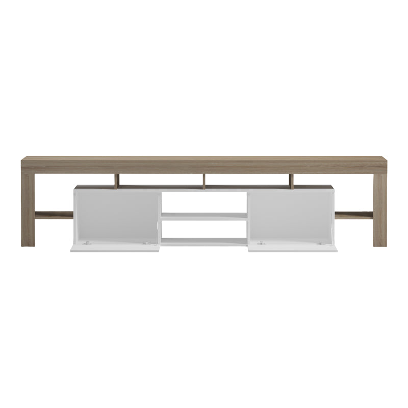 Έπιπλο τηλεόρασης Liner pakoworld sonoma-λευκό 210x40x50εκ