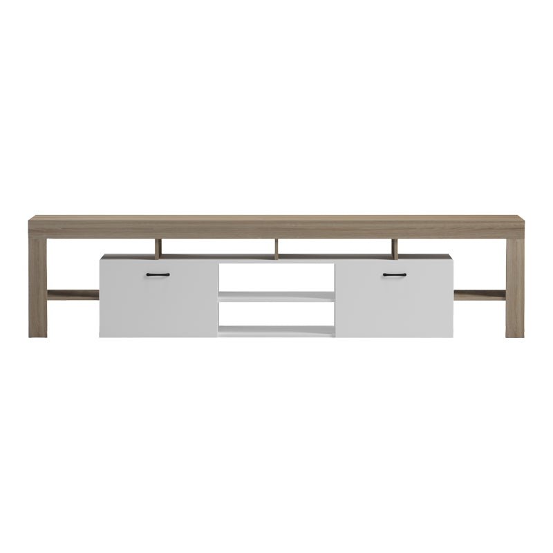 Έπιπλο τηλεόρασης Liner pakoworld sonoma-λευκό 210x40x50εκ