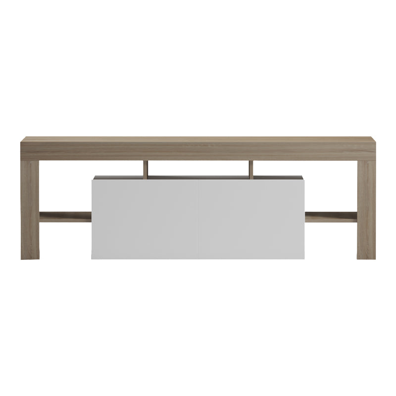 Έπιπλο τηλεόρασης Liner pakoworld sonoma-λευκό 150x40x50εκ