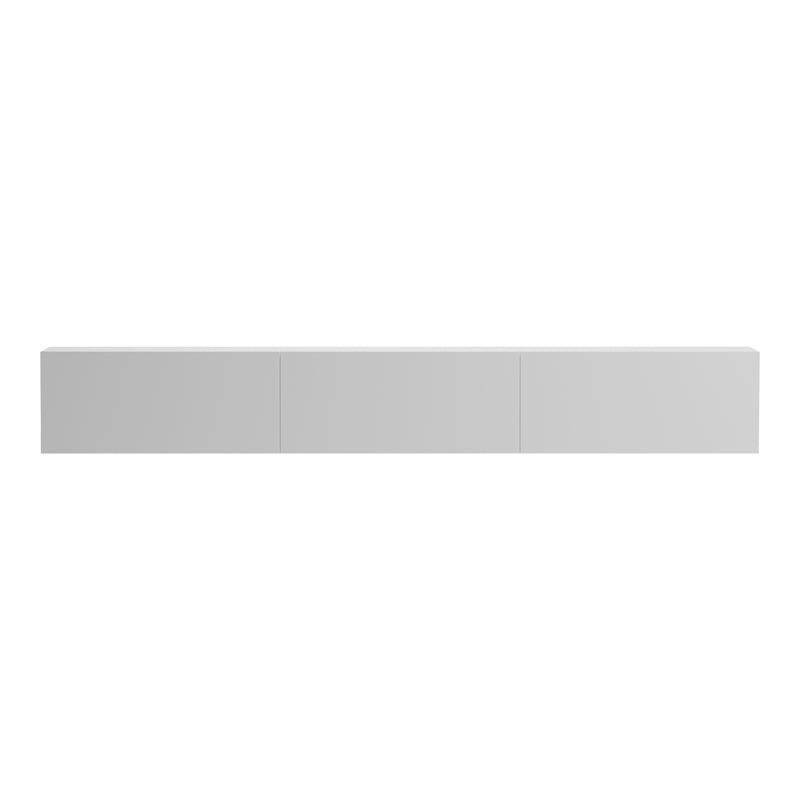 Έπιπλο τηλεόρασης επιτοίχιο με Led Rival pakoworld λευκό 210x35x30εκ