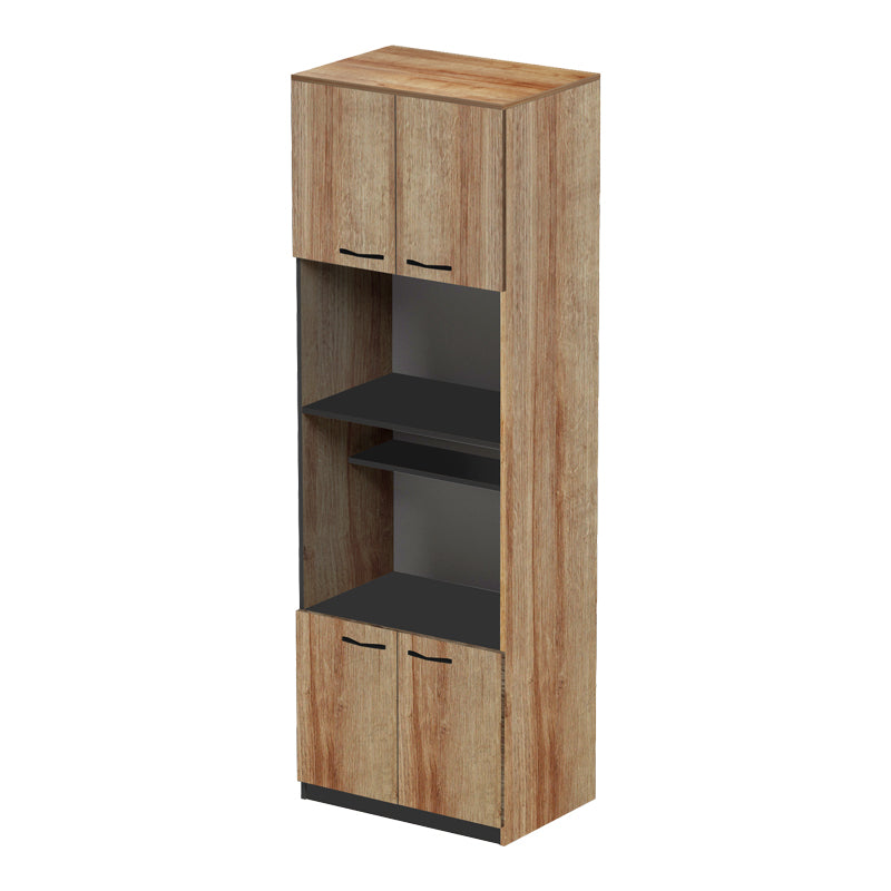 Ντουλάπα κουζίνας Rowan pakoworld σε ανθρακί-oak απόχρωση 60x42x182εκ
