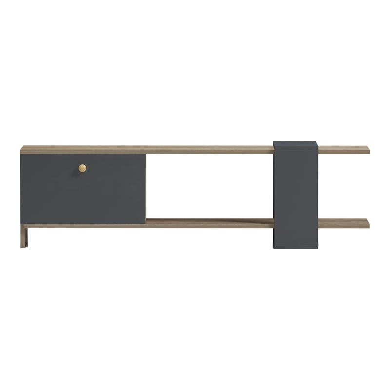 Έπιπλο τηλεόρασης Standi pakoworld σε sonoma-ανθρακί 120x25x36.8εκ