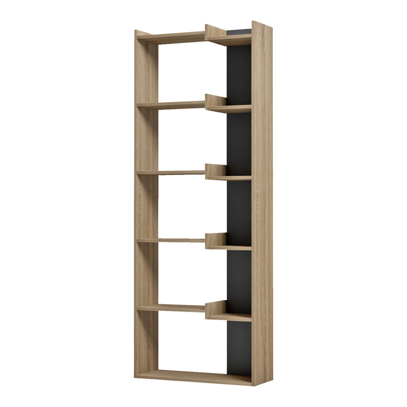 Βιβλιοθήκη Corpus pakoworld sonoma - ανθρακί 61x22x162εκ