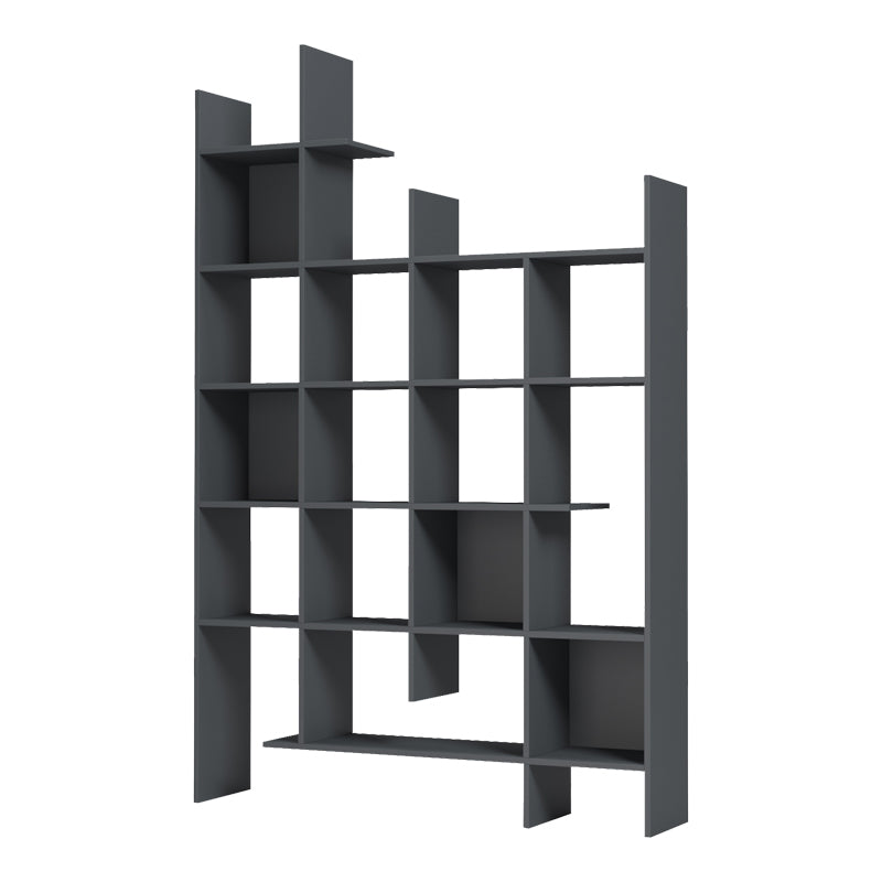 Βιβλιοθήκη Manco pakoworld ανθρακί 122x25.5x188εκ