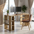 Γραφείο εργασίας Praga pakoworld σε ανοιχτό καρυδί 140x60x75εκ