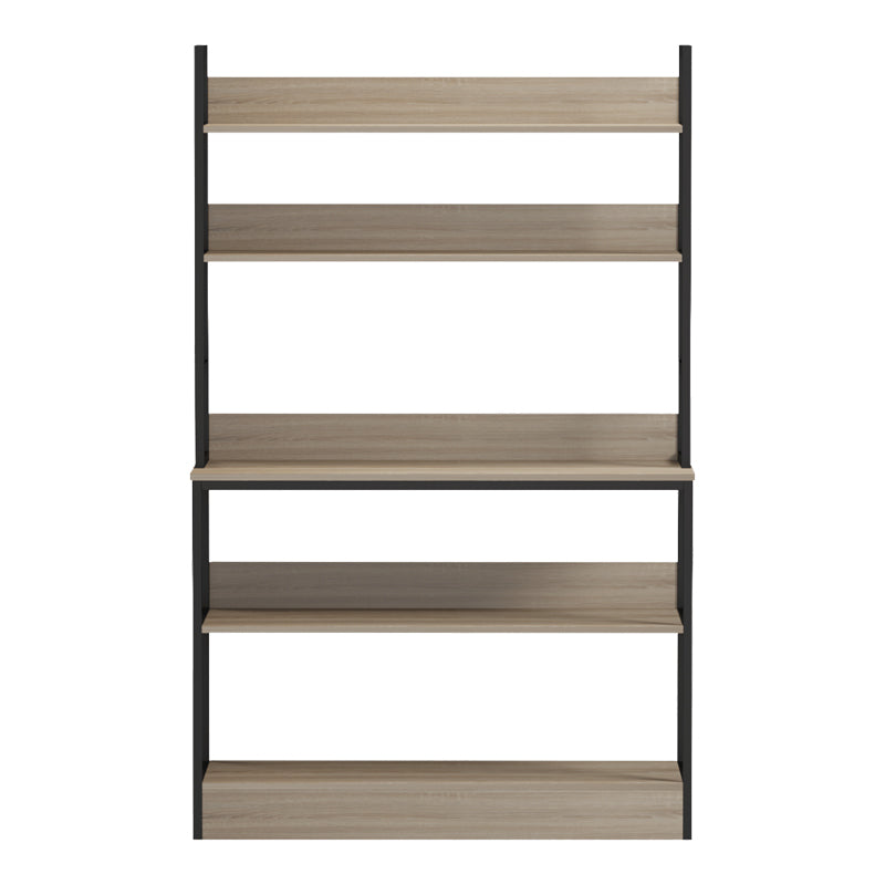 Επιδαπέδια ραφιέρα Oranis pakoworld sonoma-μαύρο 105x38x165εκ