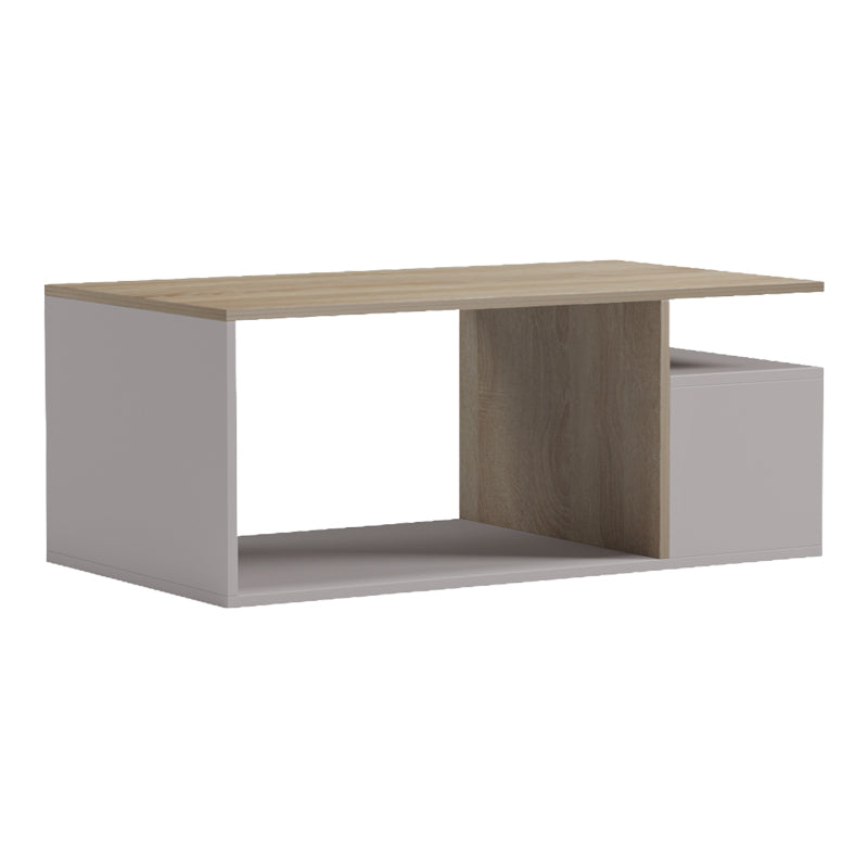 Τραπέζι σαλονιού Wendo pakoworld taupe-sonoma 91x37x50εκ