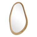 Καθρέπτης οβάλ Baloa pakoworld mdf σε φυσική απόχρωση 44x4x80εκ