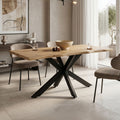 Tραπέζι Gilman pakoworld MDF sonoma-μαύρο 150x90x75εκ