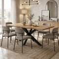 Tραπέζι Gilman pakoworld MDF sonoma-μαύρο 180x90x75εκ