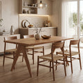 Τραπέζι Winslow pakoworld ξύλο rubberwood ανοικτό καρυδί 160x85x75εκ