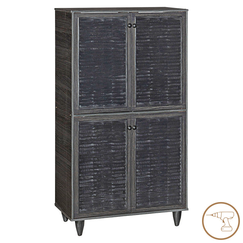 Παπουτσοθήκη-ντουλάπι Ronan pakoworld χρώμα wenge 70.5x35x122εκ