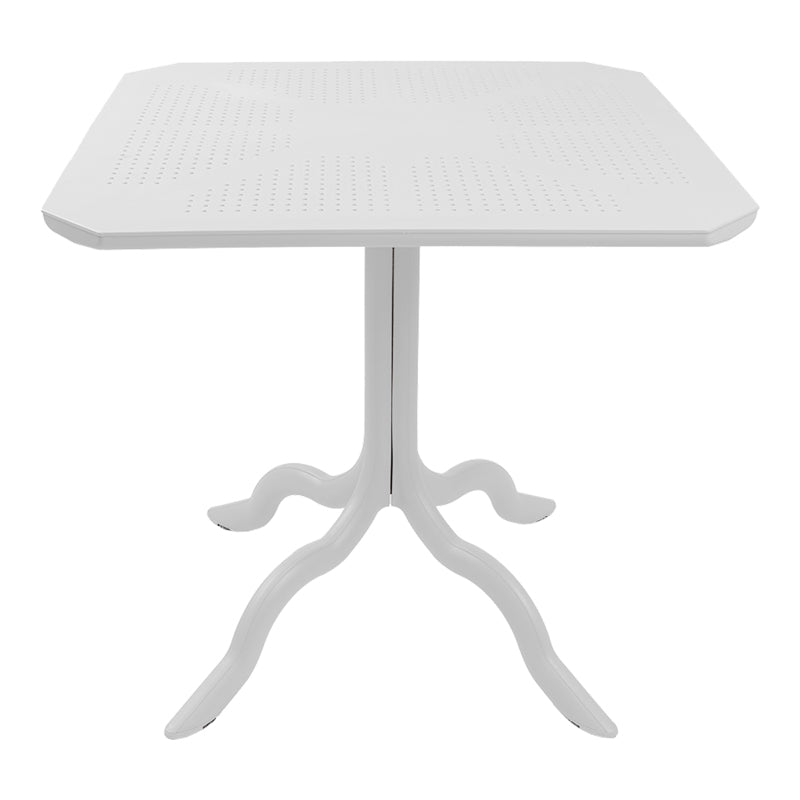 Τραπέζι Icon pakoworld PP σε λευκή απόχρωση 80x80x74.5εκ