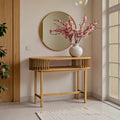 Κονσόλα Nodial pakoworld MDF/Bamboo σε φυσική απόχρωση 120x39x85εκ