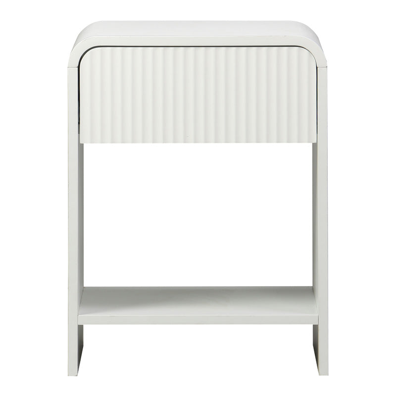 Κομοδίνο Lemperto pakoworld MDF σε λευκή απόχρωση 40x40x53εκ