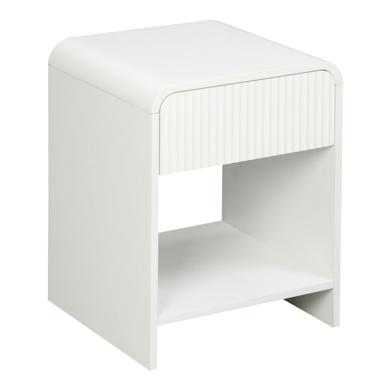 Κομοδίνο Lemperto pakoworld MDF σε λευκή απόχρωση 40x40x53εκ