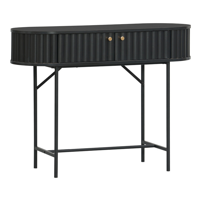 Κονσόλα Zakro pakoworld MDF-μέταλλο σε μαύρη απόχρωση 100x35x75εκ