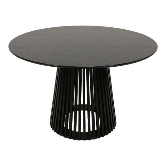 Τραπέζι Domonic pakoworld mdf σε μαύρη απόχρωση Φ120x75εκ