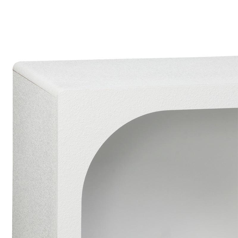 Μπουφές Emersi pakoworld με ράφια mdf σε λευκή απόχρωση 164x34x76εκ
