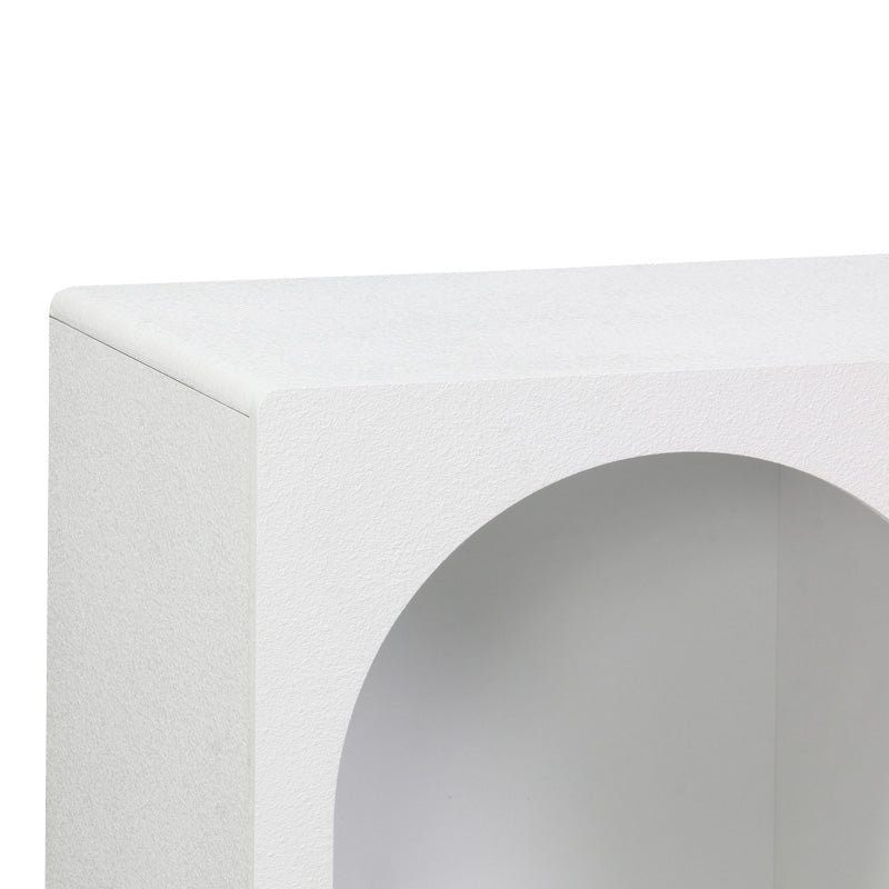 Μπουφές Emersi pakoworld με ράφια mdf σε λευκή απόχρωση 120x35x76εκ
