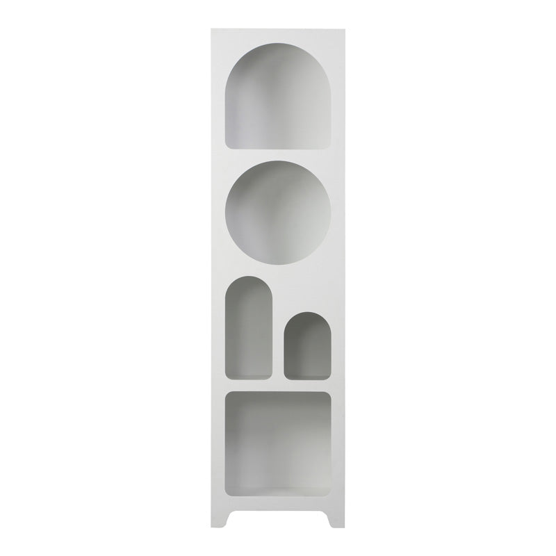 Βιβλιοθήκη Emersi pakoworld mdf σε λευκή απόχρωση 48x35x180εκ