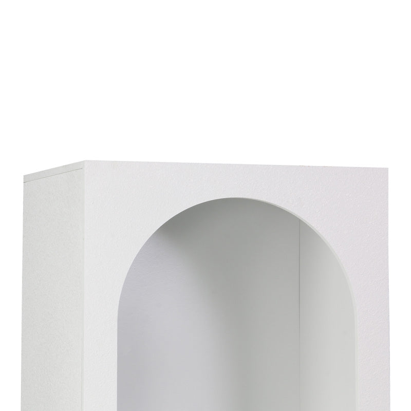 Βιβλιοθήκη Emersi pakoworld mdf σε λευκή απόχρωση 48x35x180εκ