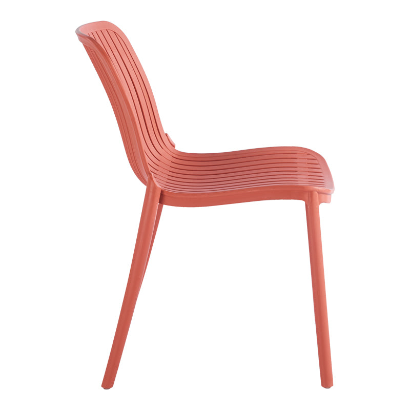 Καρέκλα Teragi στοιβαζόμενη pakoworld pp με UV protection terracotta 58x43.5x82εκ