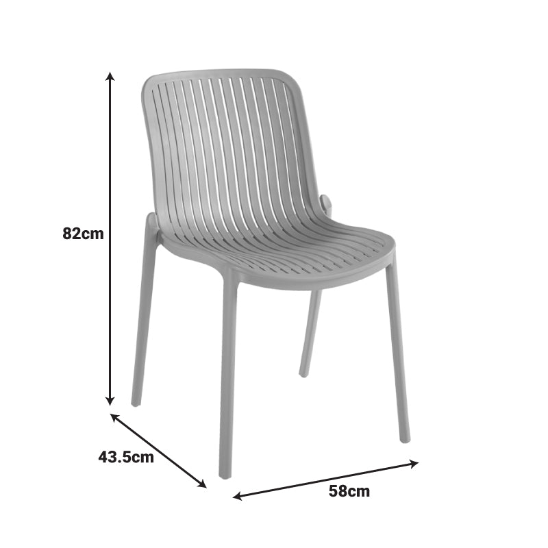 Καρέκλα Teragi στοιβαζόμενη pakoworld pp με UV protection terracotta 58x43.5x82εκ