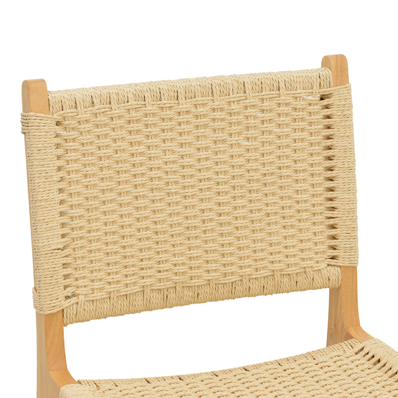 Καρέκλα Julien pakoworld rubberwood φυσικό-έδρα φυσικό σχοινί 61x54x85εκ