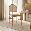 Καρέκλα Alessia pakoworld ξύλο οξιάς-rattan φυσικό 43x44x89εκ