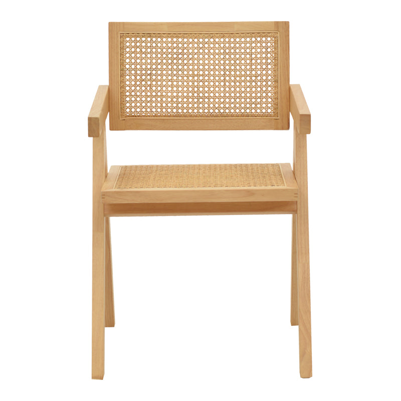 Πολυθρόνα Winslow pakoworld φυσικό rubberwood 52x59x79εκ