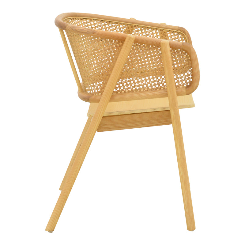 Πολυθρόνα Wenzy pakoworld φυσικό Rattan - μασίφ ξύλο toon 59x58x78εκ