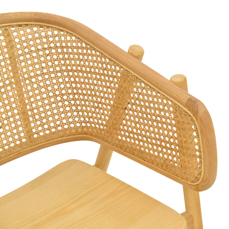 Πολυθρόνα Wenzy pakoworld φυσικό Rattan - μασίφ ξύλο toon 59x58x78εκ