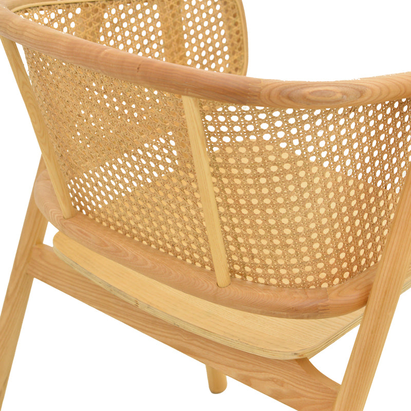 Πολυθρόνα Wenzy pakoworld φυσικό Rattan - μασίφ ξύλο toon 59x58x78εκ