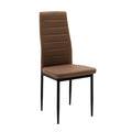 Καρέκλα Parker pakoworld PU καφέ-μαύρο πόδι 42x48x98εκ