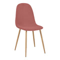 Καρέκλα Bella pakoworld τερακότα βελούδο με μεταλλικό πόδι σε φυσική απόχρωση 43.5x52x89εκ